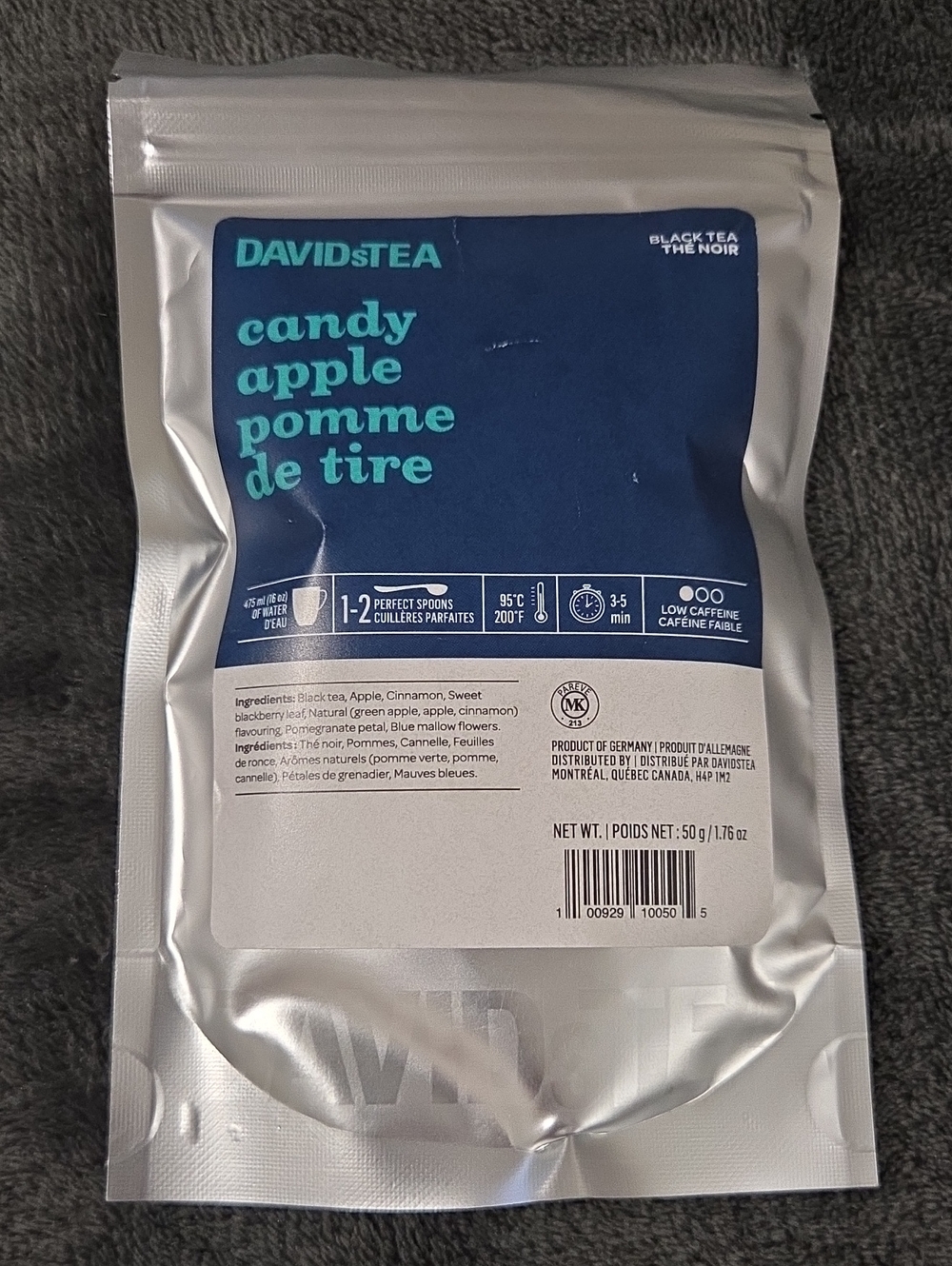2/$20 New! Sealed! Davidstea CANDY APPLE Loose Leaf Tea 50g Davids Tea